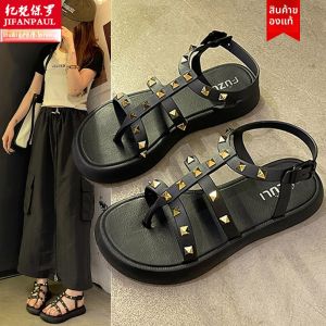 JIFANPAUL | Fashion Mid-Heel Rivet Flat Sandals Women