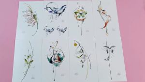 Tato Temporer / Tattoo Temporary Sticker Motif Bunga dan Kupu Kupu / Tato Artis Korea