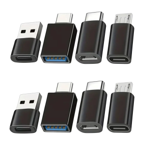 USB to USB-C Adapter Set USB C to USB 3.0 OTG Micro USB to USB C - Suitable for MacBook Pro Samsung Galaxy Smartphones Lapto