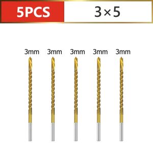 HSS Twist Drill Bits Set Titanium Coated Drill Bit 3-8mm Serrated Grooving Spiral Jagged Saw Drill Bit Composite Drill Bits