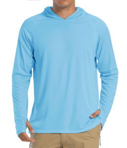 Áo Hoodie Nam UPF 50+ Tay Dài Nhanh Khô Thoáng Khí Chống Nắng Thích Hợp Cho Câu Cá Đi Bộ Đường Dài Chạy Bộ Du Lịch Áo Thun Có Lỗ Cho Ngón Tay Cái