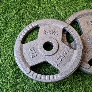 Tạ đĩa gang phủ sơn sấy phi 27mm 50mm 2.5KG - 15KG/ 1bánh - Onesport ( hàng nhập khẩu)