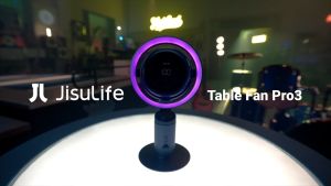 JisuLife Table Fan Pro 3  Pure Cool Air Purifier Fan พัดลมjisulifeของแท้ พัดลม ชาร์จใหม่ได้ 100 สปีด ลมแรง พัดลมเทอร์โบฟอกอากาศ พร้อมไฟและจอแสดงผลดิจิตอล เหมาะสำหรับสำนักงาน ตั้งแคมป์กลางแจ้ง พัดลมตั้งพื้น ฟัดลมตั้งโต๊ะ