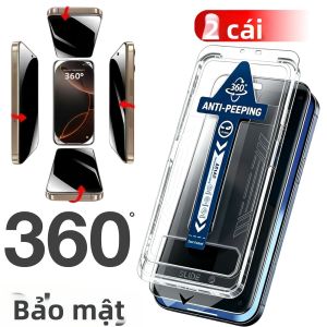 2 Cái 360 °   Miếng Dán Cường Lực Chống Nhìn Trộm 4 Chiều Cho iPhone Pro Max 16 15 14 Plus Air 17e 16e
