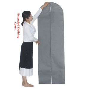Long Non-Woven Fabric Dust Cover Coat Home Use Extended Length Dust Bag Cheongsam Evening Gown Cover Performance Long Skirt Cover