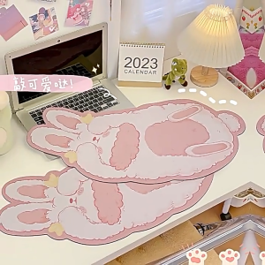 Miếng Lót Chuột Lớn Tấm Kê Bàn Phím Lớn Hình Mèo Chống Trơn Trượt