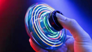 ไจโรบิน สร้างสรรค์ คลายการบีบอัด ยูเอฟโอ ไจโรปลายนิ้ว หมุนเส้นทางฟรี