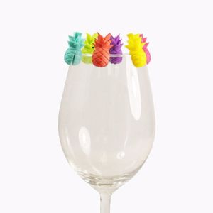 Silicone Pineapple Wine Glass Identifier Bar Cocktail Decoration Label Clip OTOTO Heavy Duty 12g for Easy Identification