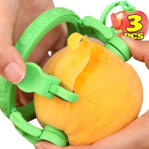 3Pcs Fruit Spiralizer Peeler Vegetable Handheld Rotating Peeler Stainless Steel Sharp Peeling Tool for Apple Pear Skin Removal Gadget