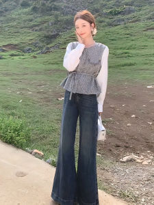 เสื้อเชิ้ตแขนยาวสไตล์ฝรั่งเศสสำหรับผู้หญิง ฤดูใบไม้ร่วง 2024 ใหม่ เสื้อคลุมกันหนาวสไตล์ฝรั่งเศส แขนยาว ปกโปโล แขนยาว แขนยาว