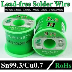 Dây Hàn Không Chì Sn99.3/Cu0.7 Lõi Nhựa Thông 0.5-2.0mm Hợp Kim Thiếc Đồng Dùng Cho Hàn Điện 250g/100g/50g Không Chì Đạt Chuẩn RoHS