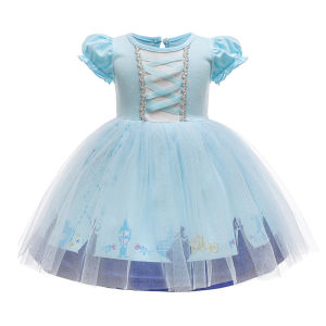 Cotton Tulle Plaid Snow Style Fairy Tale Dress