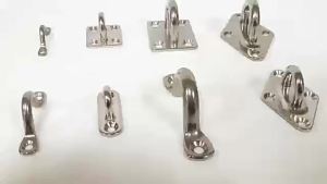Stainless Steel Pad Eye Plates Hook Heavy Duty Ceiling Hooks Anchor with Screw Square Wall Mount Hanger for Swings Hammock