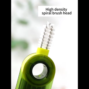 3 in 1 Bottle Brush Cup Lid Water Cover Cleaner Gap Cleaning Set Multifunctional Kitchen Flask