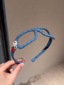 เครื่องประดับผมแบบสายรัดรูปแมว แว่นตาสีน้ำเงิน ทรงเรโทร แฟชั่นสำหรับผู้หญิง สไตล์เกาหลี ฤดูร้อน 2025