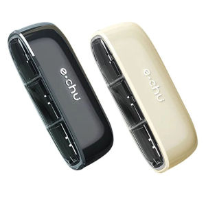 UNTIOR Portable Pill Organizer Box 3 Times A Day Daily Travel Tablets Holder for Vitamins Waterproof Mini Pocket Medication Case