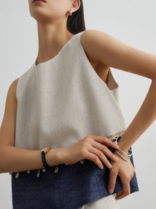 Color Block Sleeveless Womens Set