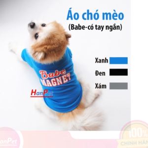 Quần áo chó mèo Babe tay ngắn Áo thun thú cưng