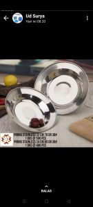 piring makan stainless/piring Cakung/piring makan /piring stainless