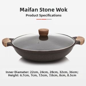 Non-stick Hotpot with Reinforced Glass Lid and Dual Handles