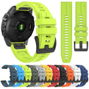 22mm 26mm Qucik-Release Silicone Watch Band for Garmin Fenix 5Plus 5X/6 6X Pro/7 7X Offical Strap Fenix8/Forerunner 970 965 Belt