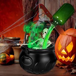 Halloween Decor Witches Cauldron Diffuser  Bubbling Pot Haunted House Spooky Party Supplies Holiday Decorations Prop Cauldron