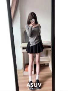 Gentle Sweet Korean Style Womens Dress Set Autumn New Arrival High Waist A-Line Skirt Long Sleeve Short Dress Two-Piece Suit