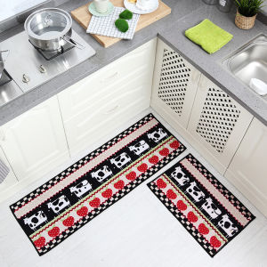Kitchen Floor Mat Long Door Mat Water Absorbing Foot Mat for Entrance and Entrance Bathroom Non-Slip Mat Set Machine Washable Carpet