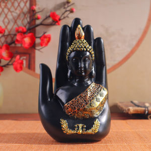 Palm-sized Buddha Sculpture Resin Crafts Religious Home Decor Figurine