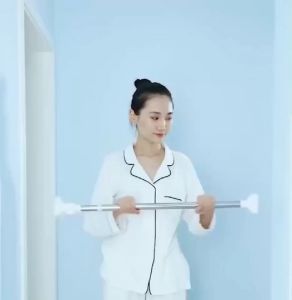 ม่านห้องน้ำ ราวแขวนสแตนเลส De1 ม่านพลาสติก ม่านกันน้ำ กันเชื้อรา ผ้าม่านในห้องน้ำ ขนาด 180X180cm มีห่วงตะขอ