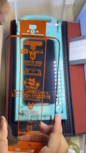 Kính cường lực nhám Hoda 3D viền đen mỏng ko lẹm màn cho IPhone 17 Pro Max  16 Pro chống vân tay