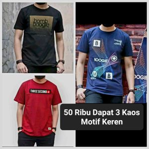 Paket Kaos MOTIF Distro 50 Ribu 3 PCS
