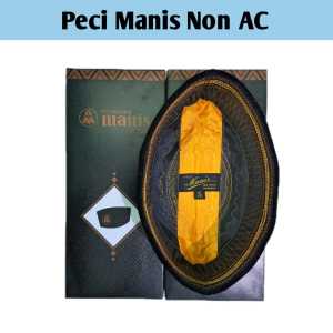 Peci Songkok Manis Kopiah Hitam Polos Motif SM Non AC plat Kuning Tanpa Kertas