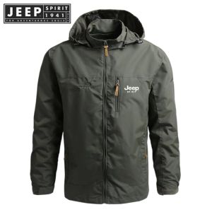 JEEP SPIRIT mens windbreaker military jacket jacket mens tactical waterproof pilot hoodie mens military uniform jacket