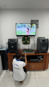 [tặng đủ dây jack - lắp đặt 100km] Dàn âm thanh karaoke nghe nhạc gia đình sân khấu cặp loa 3 tấc xịn cao cấp + đẩy liền vang X33 + micro bóng tube M1 Pro