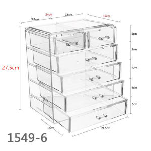 กล่องเก็บของแบบลิ้นจี่อะครีลิกสไตล์ญี่ปุ่นสำหรับเครื่องสำอาง กล่องเก็บของสำหรับเครื่องประดับเล็บ กล่องเก็บของสำหรับบันทึกการ์ตูน