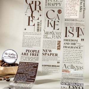 400cm/Roll Coffee Bread Cafe Decorative Masking Tape INS Stationery Label Stickers for Journal Scrapbooking Diary Album