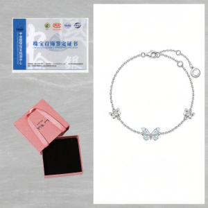 QMSV | Glowing Butterfly Fashionable Womens Silver Bracelet S925
