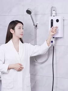 HAILANG Inverter water heater with LED touch control for precise water temperature adjustment and leak-proof safety.