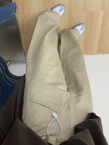 Khaki Wide Leg Pants Womens High Waist Extended Version Suit Trousers Long Straight Casual Floor-Length Pants for Tall Women