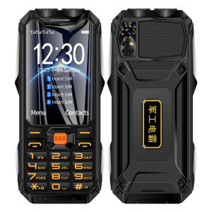 YEEMI Q9-1 LTE 4G Mobile Phone 2 SIM Cards Rugged Bar Cellphone 3.5 HD Display Big Battery Loud Voice Large Button Dual Torch