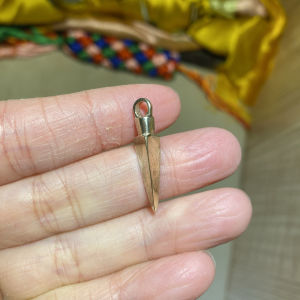 Minimalist Pure Silver Gilded Iron Arrowhead Pujia Diamond Mace Buddhist Altar Decorative Accessories Fashionable Jewelry