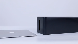 Elegant Waterproof Polypropylene Power Strip Organizer with Lid - Durable Storage Box for Cable Management