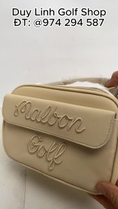 túi golf nam cầm tay chất liệu vải bạt không thâm nước kích thước  26cm x 16cm x 10cm có ·2 ngăn riêng biệt và quai đeo vai