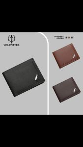 【Christmas Gift】VOLUNTEER BAGS Mens PU Leather Bifold Card holder Short Wallet For Men DD8802