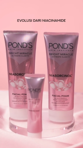 Facial Foam Ponds / Ponds Bright Miracle 100 Gr Acne Control Thymo-Bha Clarity Niasorcinol Ultra Light Biome Gel Whip Collagen Oil Control Charcoal Pore Scrub Clay-Bha Hydra Miracle Cera-Hyamino Age Miracle Hexyl-Retinol Day Night Cream & Serum