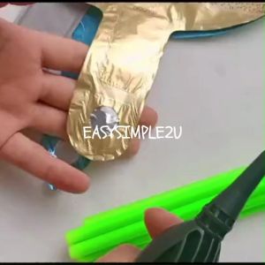 (1Piece) Balloon Ball Inflator Air Portable Plastic Manual Hand Held Pump Blower Multifit Nozzle Foil Latex