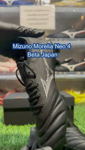 รองเท้าฟุตบอล Mizuno Morelia Neo 4 Beta สีดำเงิน(P1GA244003) Made in Japan🇯🇵 ของแท้ มือ 1