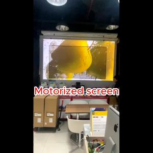 จอโปรเจคเตอร์ ราคาถูก คุณภาพดี VERTEX Motorized Projection Screen 150 Inch อัตราส่วน 4:3 (305 x 244 cm.) MW สามารถออกใบกำกับภาษีเต็มรูปแบบได้