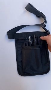 Nylon 9 Pockets Organizer Belt for Nurses Nurse Organizer Waist Bag Pouch for Scissors Care Kit Accessories Tool Case